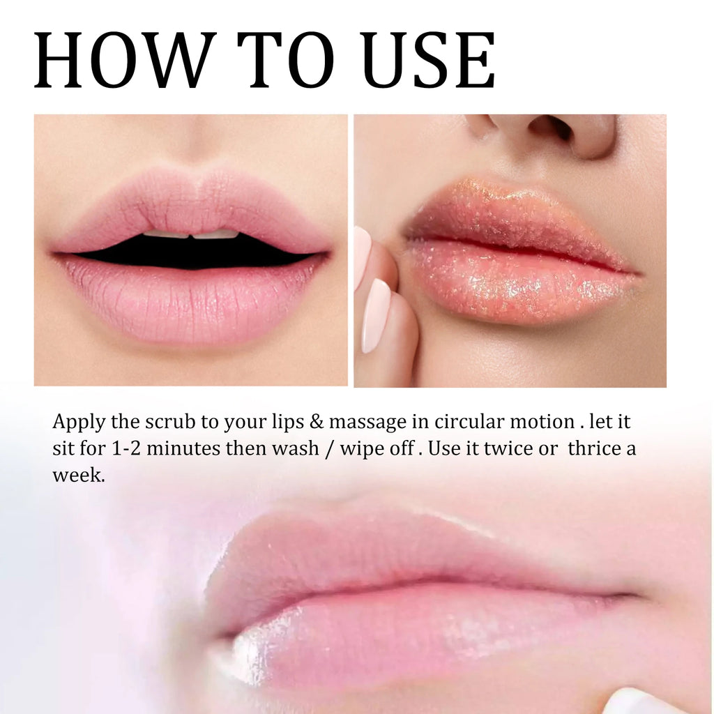 EELHOE Lip Scrub for Brightening: Cleansing Lip Keratin & Dead Skin, Moisturizing, Softening, Hydrating Lip Scrub