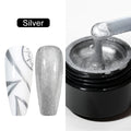 8ml Silver Mirror Metallic Nail Gels Polish UV Soak Off Paint Gel Polish Flower Drawing Gold Superbright Nails Lacquer UV Gel #*