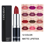 Matte Lipstic Long-Lasting, High-Pigment Velvet Finish, Smooth & Non-Drying Formula, Multiple Bold Shades for All Skin Tone