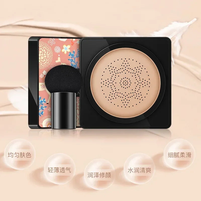 Waterproof BB Cream Mushroom Head Air Cushion CC Cream Moisturizing Matte Full Coverage Acne Scars Brighten Skin Tone Cosmetics