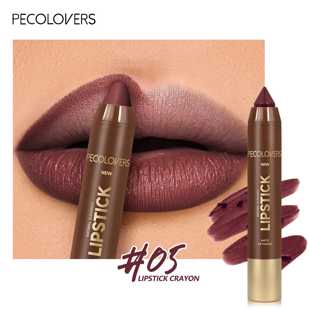 Velvet Lipstick Pencil Matte Long-lasting Lip Glaze Plump Non-stick Cup Lipstick Natural Outline Lips Lipliner Makeup