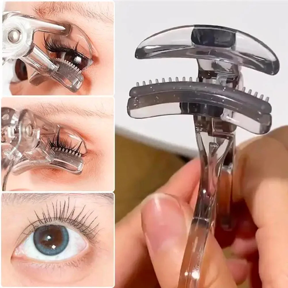 1pc Eyelash Curler with Comb Wide Clip Eyelashes Curler Portable Shaping and Lasting Curling Eyelash Clip Tools Natural Curl