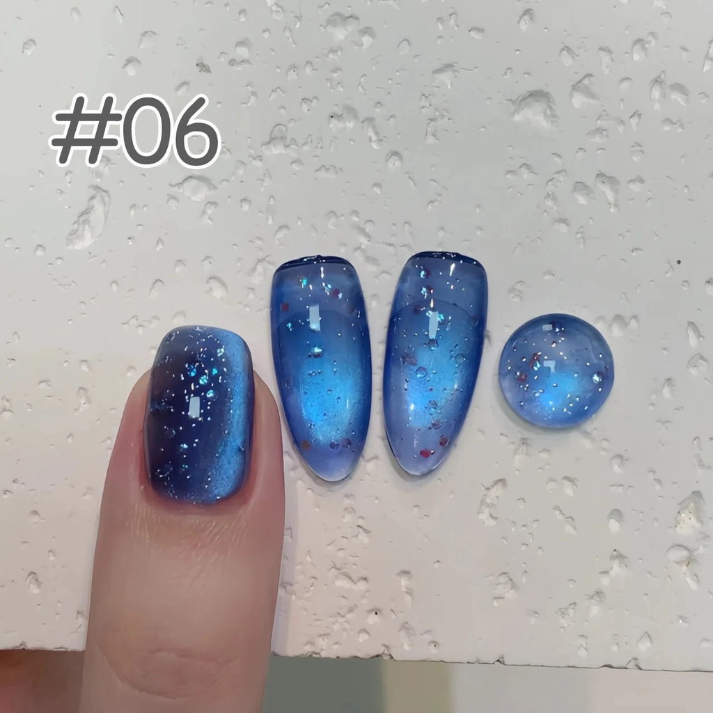 12ML 1-6PCS Popular Winter Internet Celebrity Hot-selling Northern Lights Cat Eye Magnet Gel Nail Polish Nail Art Nail Supplies
