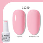 Arte Clavo Solid Color Gel Nail Polish 15ml Soak Off UV LED Gel Semi-Permanent Glitter Polish For Manicure Nail Art Salon Gel