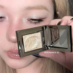 Metallic Glitter Eyeshadow Cream Sparkling Mousse Shimmer Highlighter Pressed Pigments Punk Purple Pearlescent Eyeshadow Palette