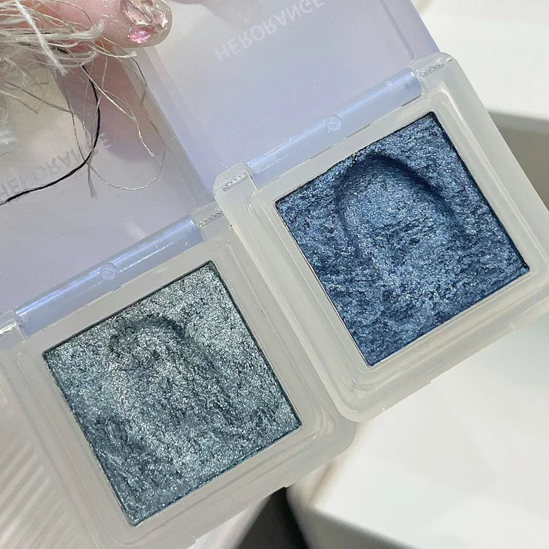 HERORANGE youth monochrome makeup eye shadow ins pearlescent fine flash natural delicate mashed potato eye shadow plate