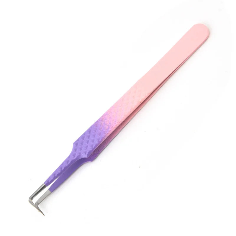 1PC Anti-static Precision Fiber Tip Tweezer Eyelash Extension Eyebrow Set Stainless Steel Beauty Precision Tweezers Makeup Tools