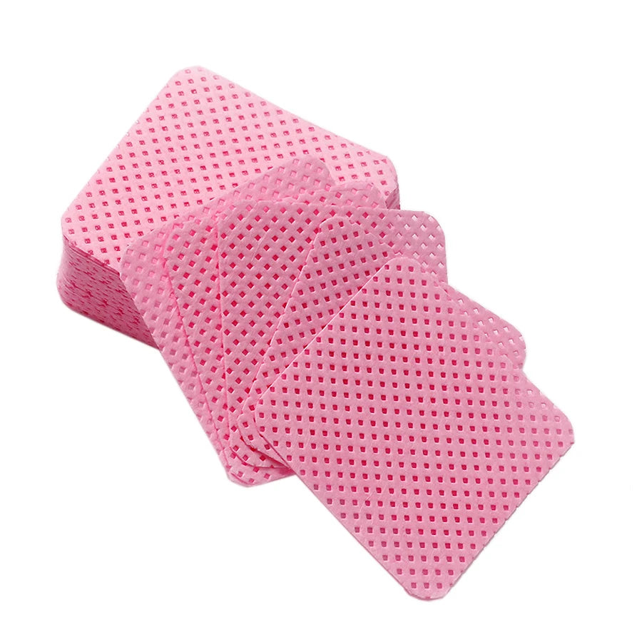 300Pcs Lint-Free Eyelash Glue Remover Cotton Wipes Cleaning Cotton Pads for Personal & Professional Makeup Tools