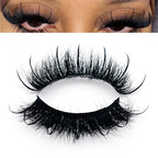 New Spike Real Mink Lashes High Quality 16mm 18mm 20mm 25mm Volume Fluffy Wispy Strip Lashes Suppliers Wholesale Mink Eyelashes