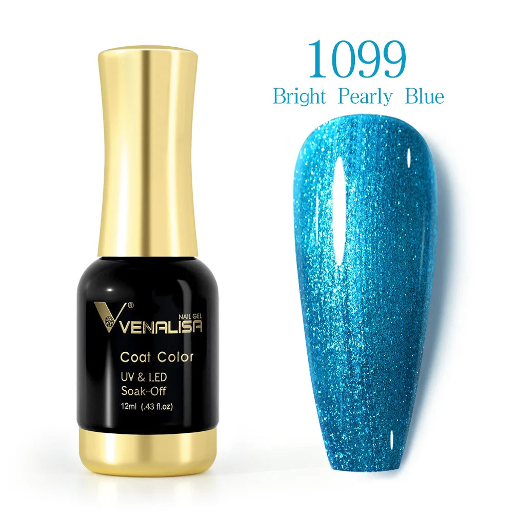 Venalisa 12ml Platinum Gel Nail Polish Super Shiny Effect Nail Gel Perfect Soak off UV&LED Nail Color Foil Chrome Gel Polish