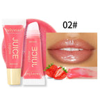 Julystar 6color Long lasting Moisturizing Mirror Lip Oil, Fruit Flavor, Pudding Lip Moisturizing, Water Radiant Lip Honey