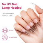 Makartt Solid Nail Glue for Press on Nails, Nail Glue Remover for UV Nail Glue, Non acetone Gentle Glue Off for False Nails Glue