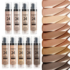 Professional makeup 9-color waterproof moisturizing liquid fully covering concealer 24H durable liquid foundation natural matt