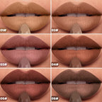 1pcs Multi-color Lipstick, Brown Lip Gloss, Waterproof and Long-lasting, Full and Charming Lips, Lip Cosmetics