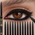 1/2/5/12pcs Waterproof & Sweat-Proof Black Eyeliner Pencil Eye Liner Gel Pen Long-Lasting Anti-smudging for Bold Eye Makeup