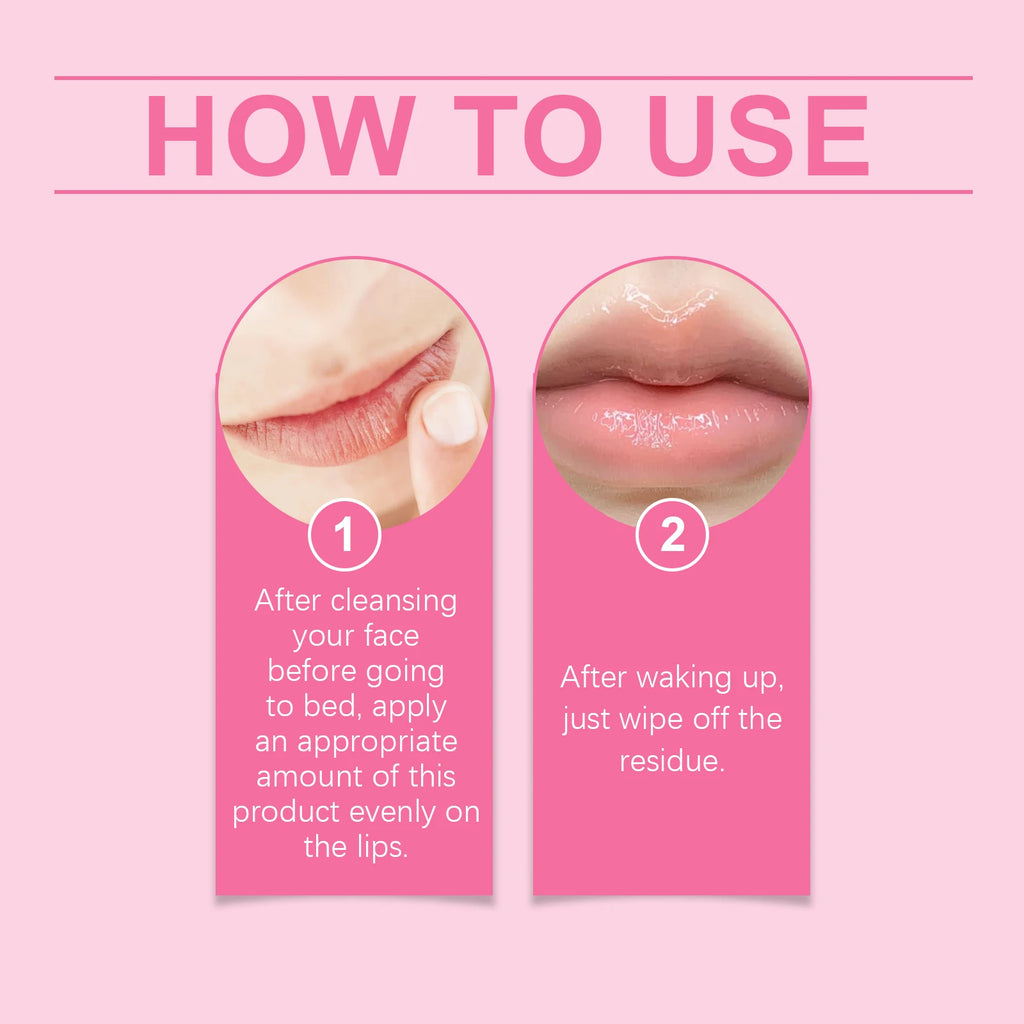 HOYGI Sleep Lip Mask Deep Hydration Lasting Moisturizing Exfoliation Night Lips Care Maintenance Fades Lip Lines Anti Cracked