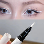 Professional White Eyeliner Gel Pen Waterproof Smudge-Proof Long Lasting Eye Brightening Multi-Use Cosmetic Tool Stage Makeup