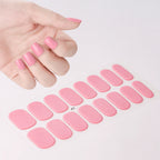 16Tips French Black Semi-Cured Nail Stickers With Glitter Long-Lasting UV Gel Nail Polish Wraps Full Cover Nail Art Decals Patch