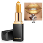 Mermaid Maggie Lipstick 9 Colors Long Lasting Shiny Metallic Lipsticks Pearls Changing Warm Gold Plated Women Lip Cosmetics