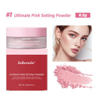 Setting Powder long-Lasting Matte Pink Finish Oil Control Makeup Fixation Removal Pore Modification Setting Cosmetics one size