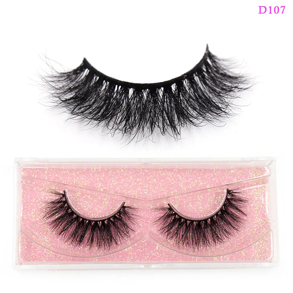 False Eyelashes 3D Mink Lashes Soft Fluffy Natural Long Fake Lashes Full Stripe False Eyelash Volume Eye Lashes for Makeup D101