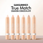 SANSUMMER LIGHT SENSE CRAYON CONCEALER Moisturizing eye concealer Covers wrinkles and dark circles Long-lasting waterproof