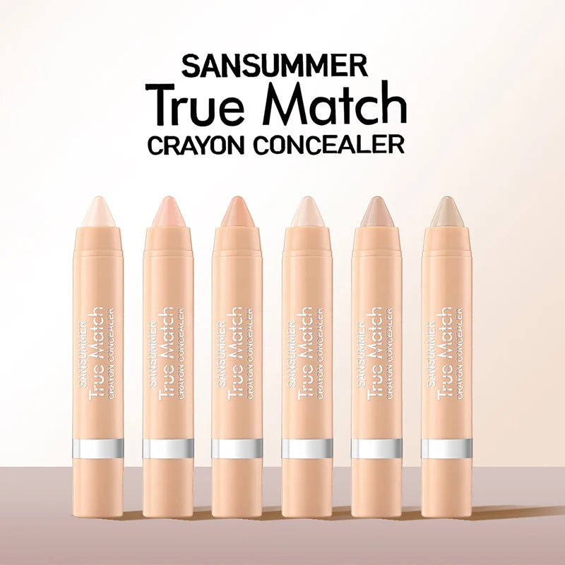 SANSUMMER LIGHT SENSE CRAYON CONCEALER Moisturizing eye concealer Covers wrinkles and dark circles Long-lasting waterproof