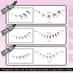 10Pairs Bottom Eyelashes Manga Lower Lashes Clear Band Wispy Small Flame Under Eye Lashes Korean Makeup Cosplay Tools
