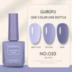 1pc 15ml Milky Jelly Nude Gel Nail Polish Transparent Colors Sheer White Pink Gel Nail Kit For Salon 68 Color