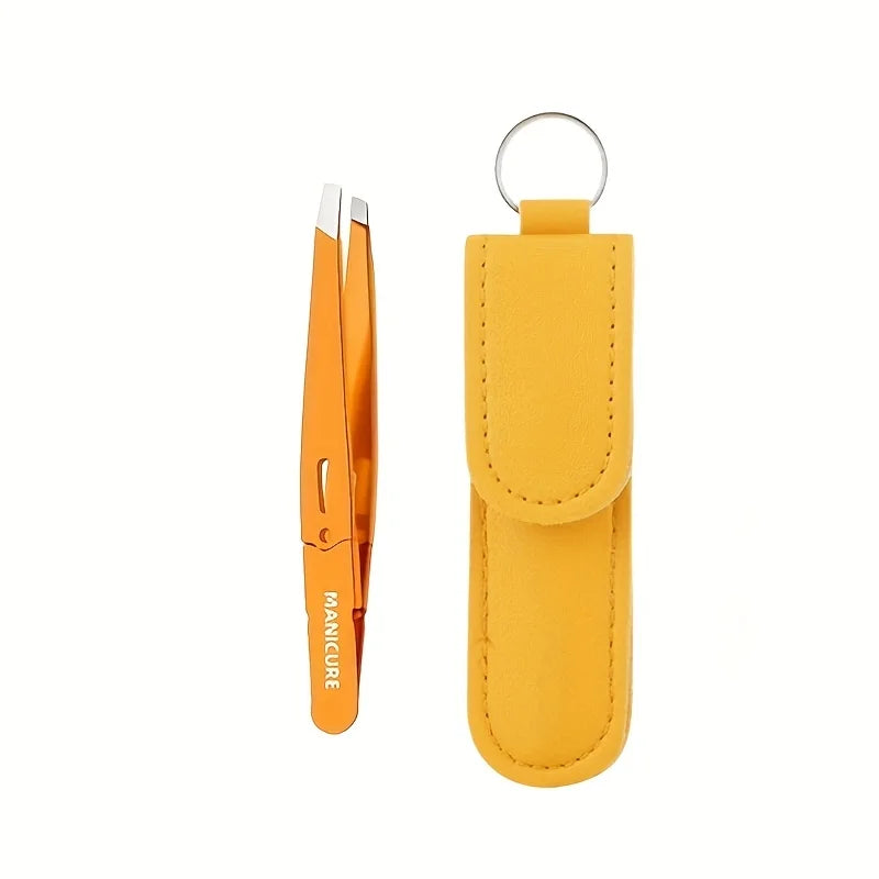Professional Precision Tweezers for Hair Removal High-Precision Slant Tip with Ergonomic Handle  Eyebrow Tweezers Christmas Gift