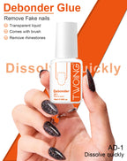 10ml Debonder Glues For Removeing False Nails Rhinestone Remover Tools, Manicure Accessories Fast Dissolve Liquid Nail Art Tool