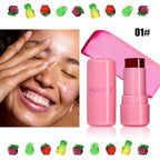 MLSMILE Jelly Blush 2-In-1 Jelly Lip Cheek Brighten Blush Stick Lip Gloss Blush Cream Makeup
