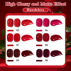 6-piece nail polish set, 15ml/bottle, suitable for all seasons, semi-permanent, easy to apply, DIY nail art designs, colorful na
