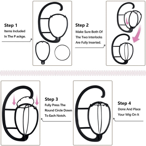 Wig Hanger Portable Hanging Wig Stand for Wigs and Hats Collapsible Wig Dryer Durable Wig Hanging stand Collapsible Wig