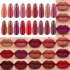 18-Piece Mini Lipstick Set, Matte + Lip Gloss Combination, Capsule Lipstick, Lip Plumping, Waterproof Lip Liner, Long-Lasting and Non-Fading, Portable Travel Style