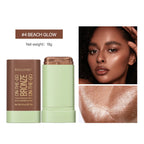 Lakerain Functional Blush Stick Face Makeup Waterproof Easy Color Rouge Blusher Cream High Color Rendering Brightening Skin Tone