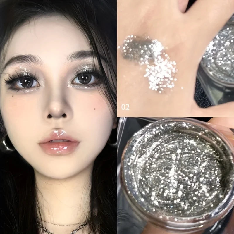 Glitter Jelly Eyeshadow – Single Shade Liquid Shimmer Gel for Eye Highlight, Precise Application & Long-Lasting Sparkle
