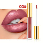 10 Color Glitter Liquid Lipsticks Shimmer Shiny Lipgloss Pearlescent Lip Tint Waterproof Long Lasting Matte Diamond Lips Glaze