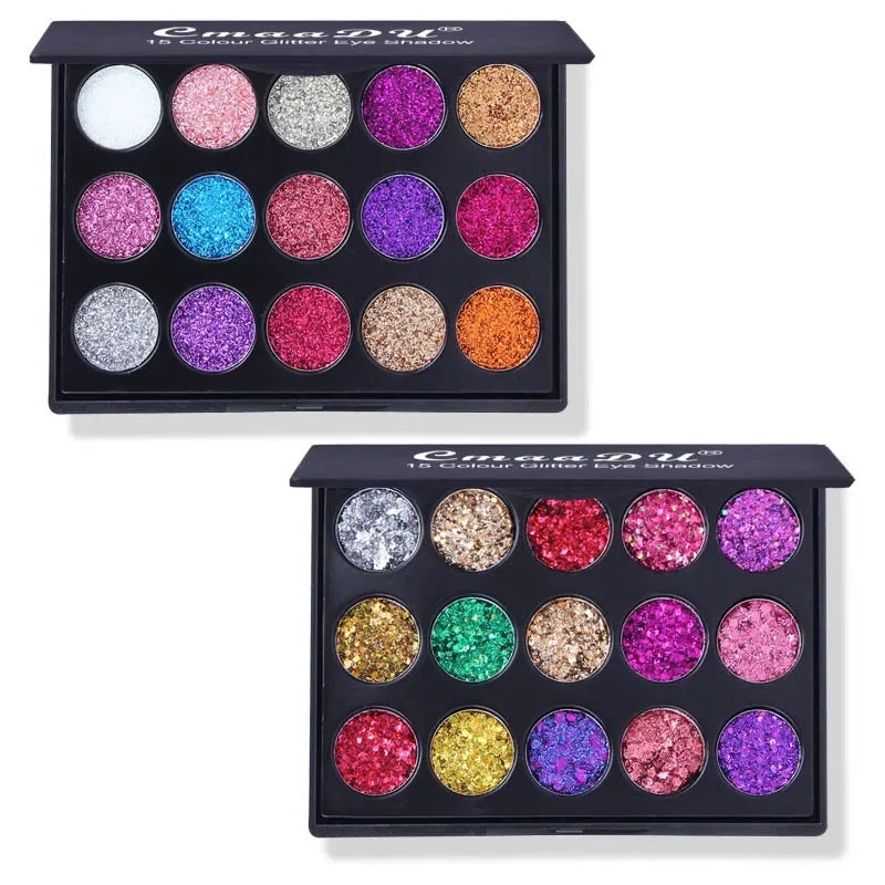 15 Color Glitter Eye Shadow Pallete Pigment Professional Eye Makeup Palette Long-lasting Make Up Eyeshadow Palette Maquillage