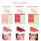 High Color Rotating Blush Cream Tinted Moisture Stick Naturally Long-lasting Moisturizing Waterproof Non-Removing Orange Blush