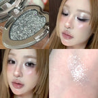 Monochrome Gloss Metallic Eyeshadow Palette Punk Smoky Green Blue Eyeshadow Mashed Potato Waterproof Shimmer Lying Silkworm