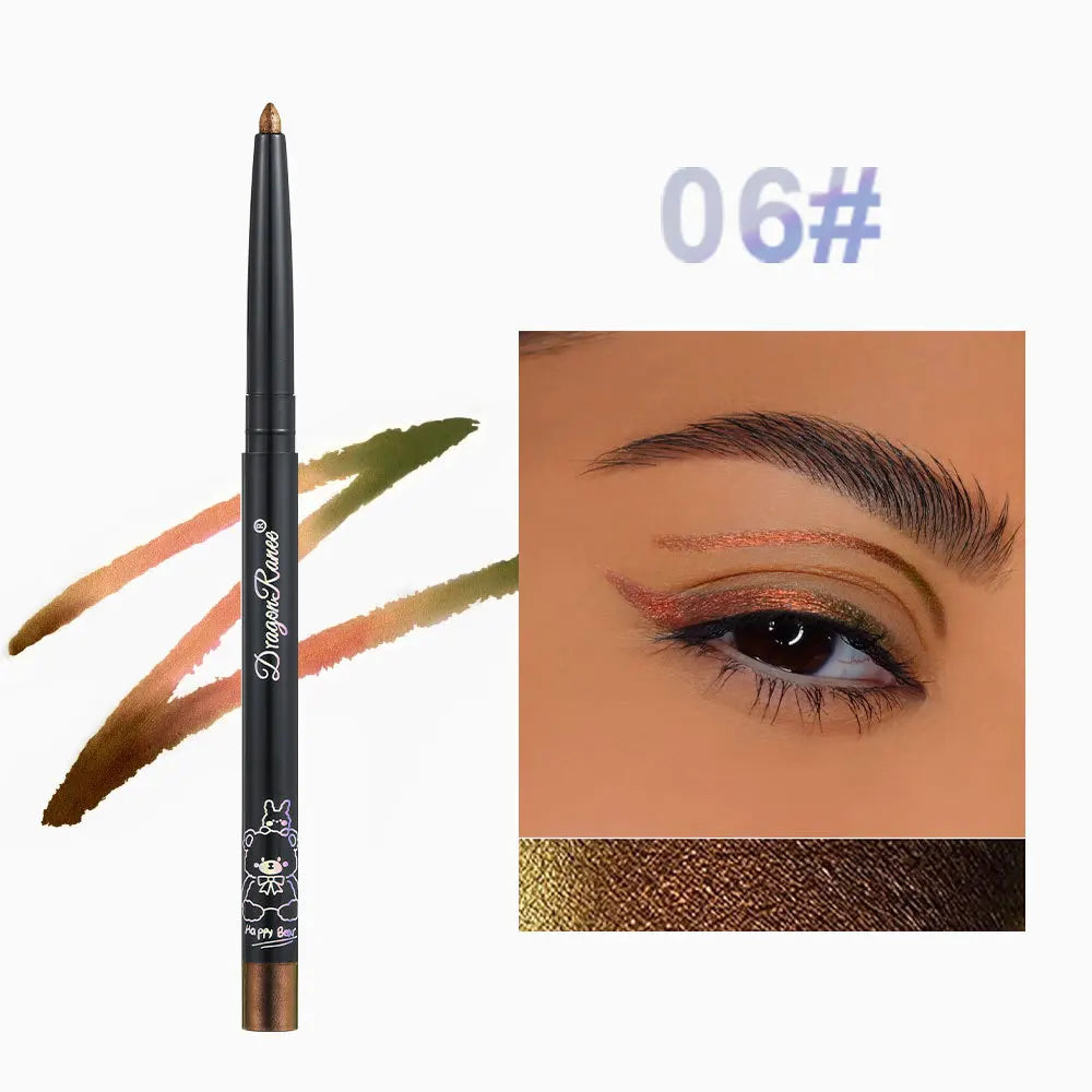 Chameleon Eyeliner Gel Pen Waterproof Shiny Chrome Eye Shadow Liner Pencil Glitter Pearl Green Gold Lying Silkworm Eyes Makeup
