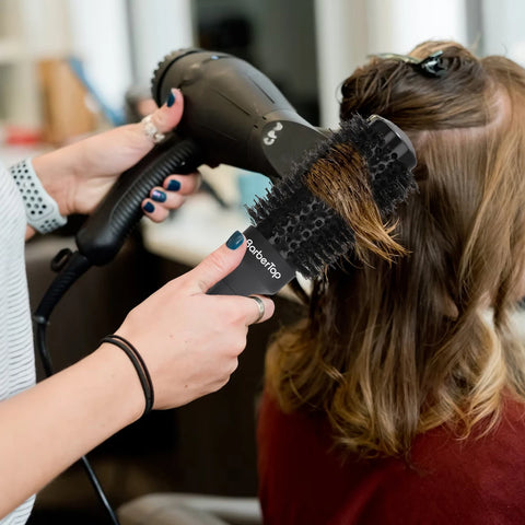 Handle Round Rolling Brush Straight Twill Hair Comb Round Barrel Hair Curling Brush With Pointed Tail Hairdressing Styling Tool