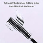 Silk Fiber Curling Mascara, Ultra-Fine Brush, Lengthening & Volumizing, Waterproof, Smudge-Proof, Long-Lasting, Unisex, Eye Safe
