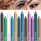 12 Colors Set Glitter&Shimmer  eyeshadow Eyeliner Stick Pack Wearing Smooth Application Versatile Halloween Activity Makeup Pens