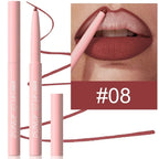 DUNUF 12 Color Velvet Matte Lipliner Pencil Waterproof Non-stick Cup Lipstick Nude Pink Lip Liner Outline Lips Contour Makeup