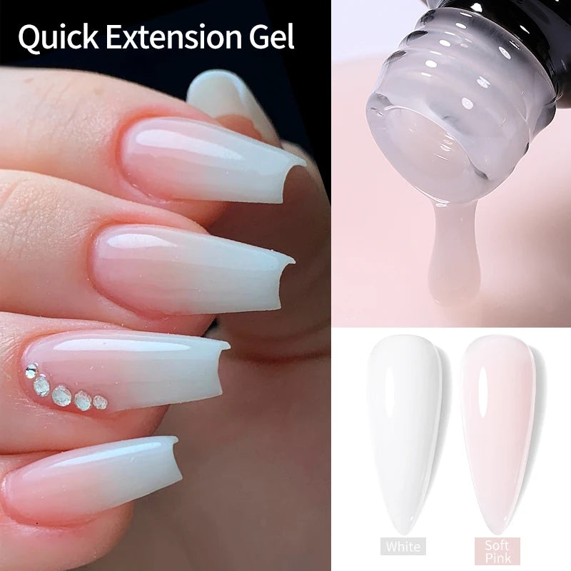 UR SUGAR 7ml Quick Nail Extension Gel Jelly Pink Semi-Transparent Color Extension Gel Polish UV LED Soak Off