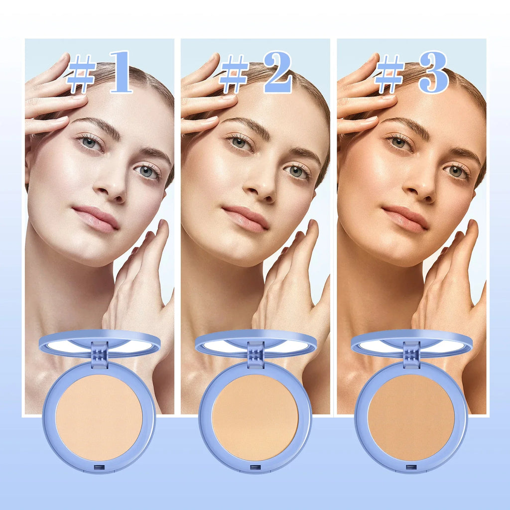 Face Setting Pressed Powder Oil Control Invisible Pores Waterproof Matte Long Lasting Natural Setting Powder Foundations Makeup