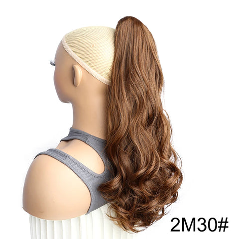 WIGSIN 22Inch Synthetic Long Curly Ponytail Hair Extension Claw Clip in High Temperature Fiber Hairpiece for Women
