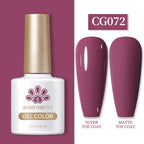 BORN PRETTY 10ml Gel Nail Polish Gel 130 Colors Semi Permanent Solid Nail Gel Varnish Soak Off UV Gel for Base Top Coat
